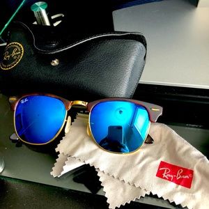 Rayban Clubmasters, super cute blue lenses!